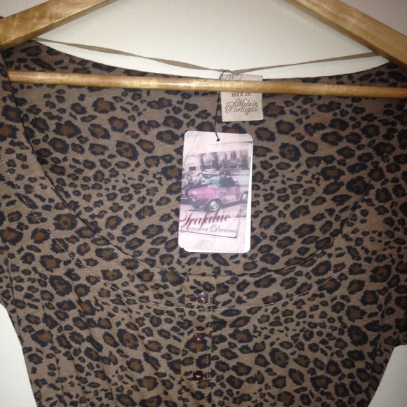 *Clearance* NWT Zara TRF Leopard Print Belted Dress Size Medium - Picture 3 of 4